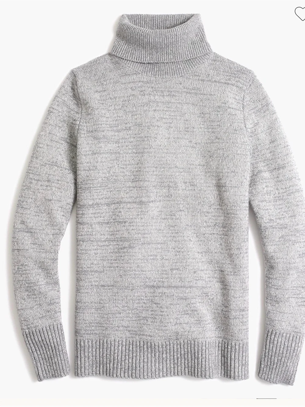 J. Crew Gray Space Dye Wool Blend Turtleneck Sweater